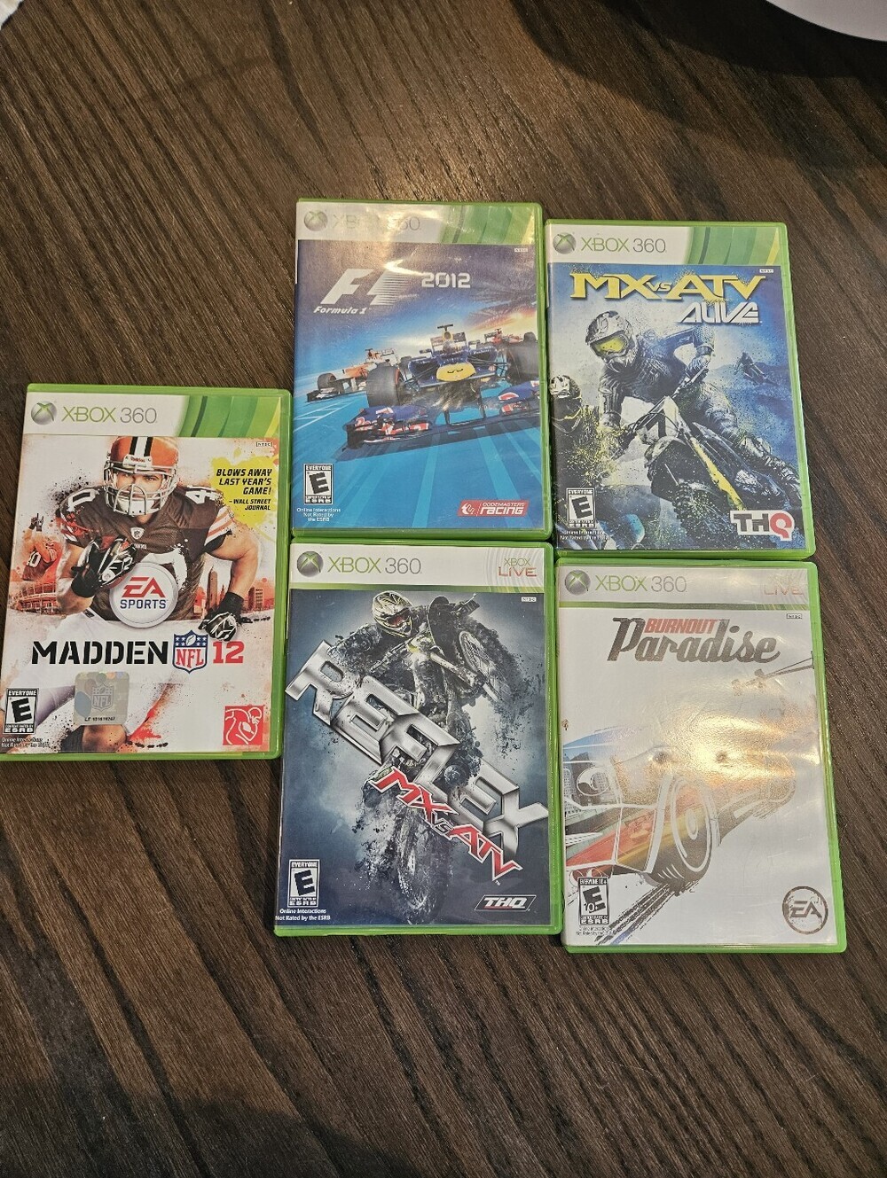 Xbox 360 Game Bundle - Various Racing & Sports Titles (Green Cases)